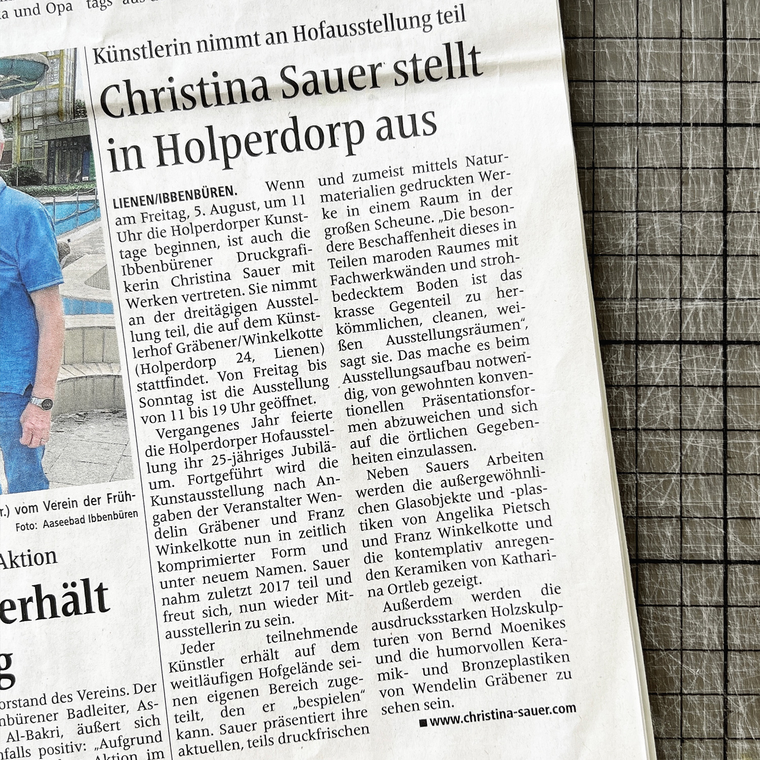 HOLPERDORPER KUNSTTAGE 2022 | Zeitungsartikel IVZ [02.08.2022]