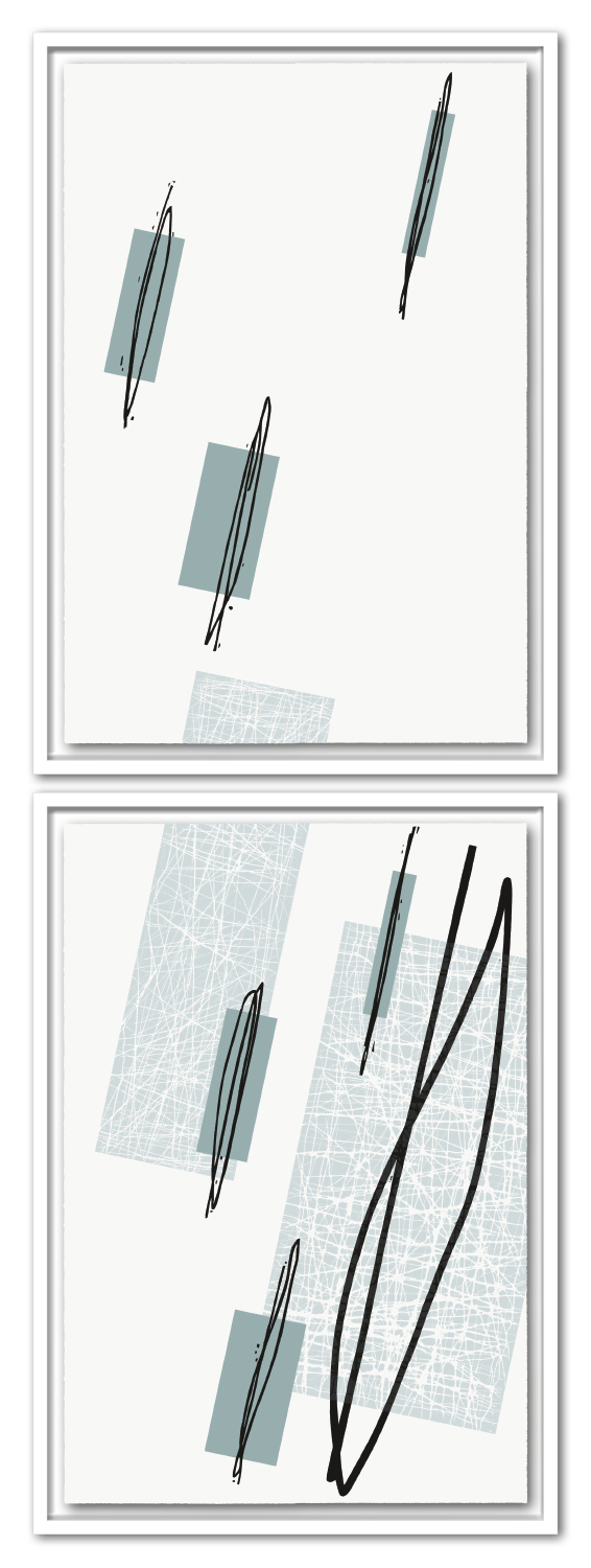 1/5 VARIATION AUFWÄRTS | Auflage 5 [Variation] | 2-teilig | Farbholzscnitt | 208 x 73 cm [gerahmt] | 2020