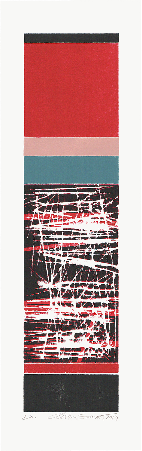 e.a. OHNE TITEL | Farbholzschnitt | 40 x 10 cm [48,5 x 15,5 cm] | 2019