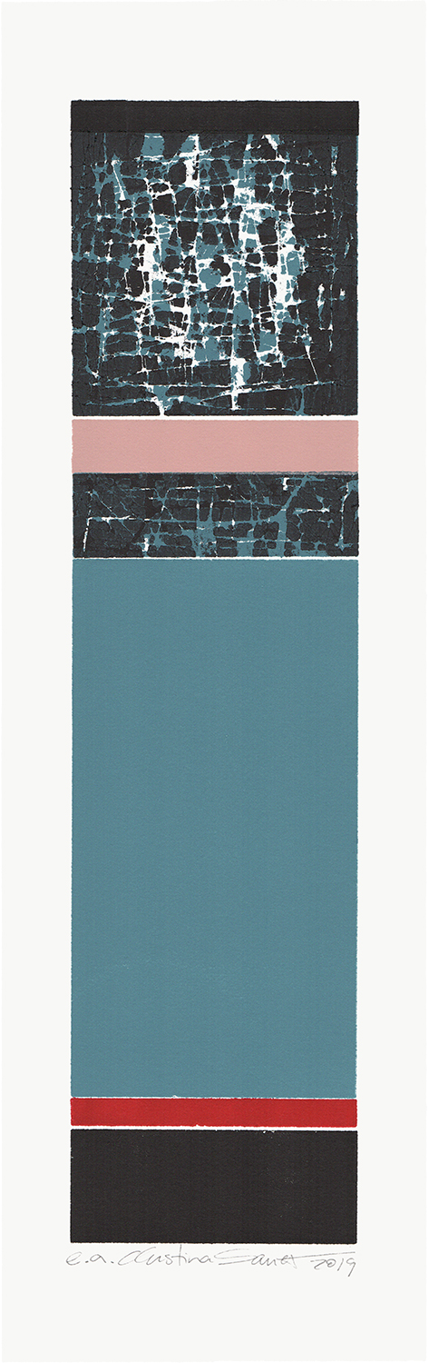 e.a. OHNE TITEL | Farbholzschnitt | 40 x 10 cm [48,5 x 15,5 cm] | 2019